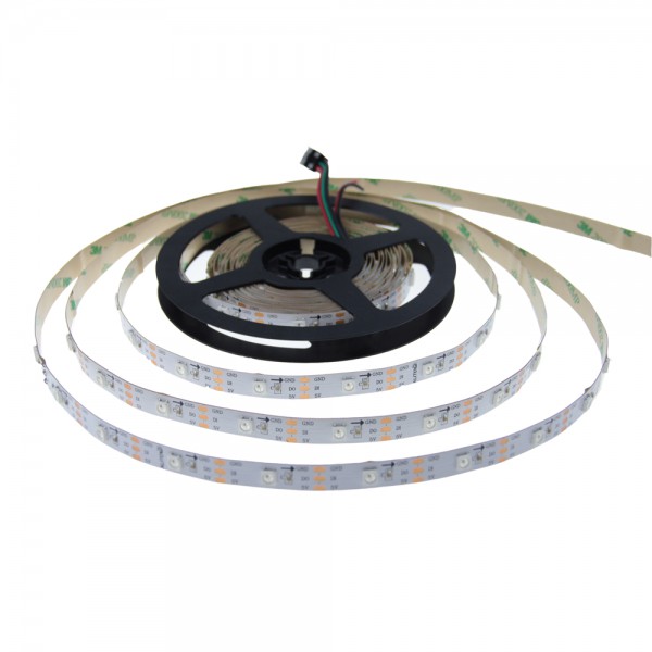 16.4ft 150 Pixels WS2812B Individually Addressable RGB LED Strip Light Dream Color Not Waterproof White PCB 5V DC